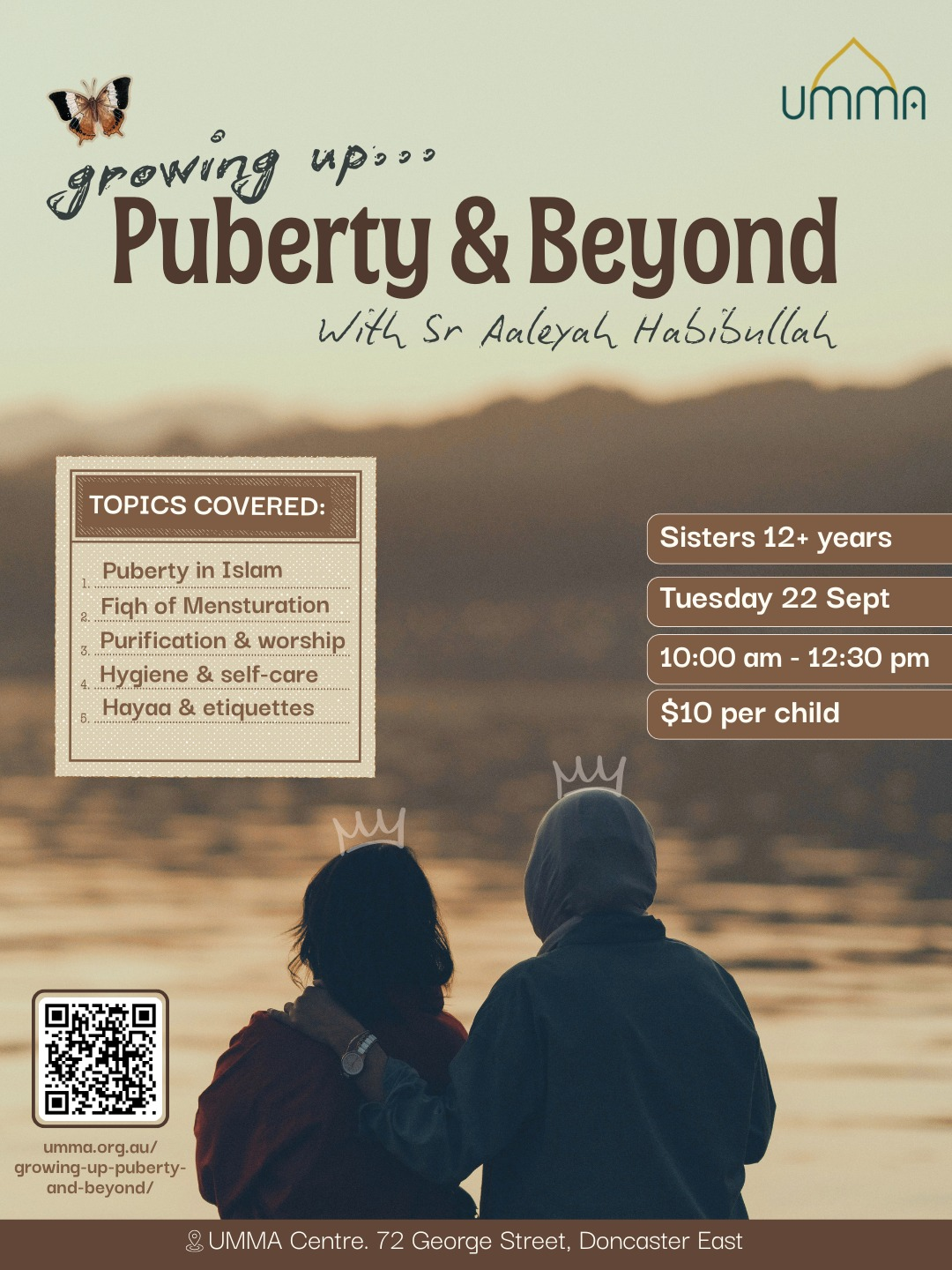 Growing Up: Puberty and Beyond workshop poster