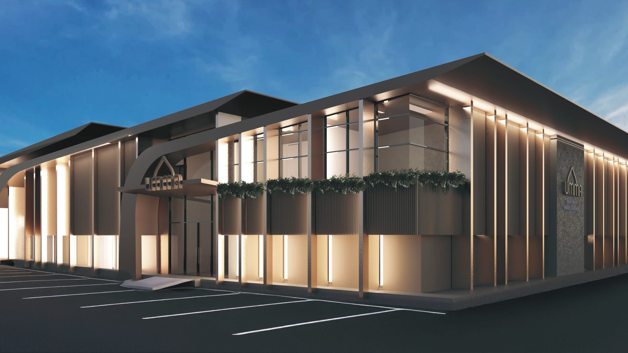 Concept render of the proposed UMMA Centre mosque redevelopment